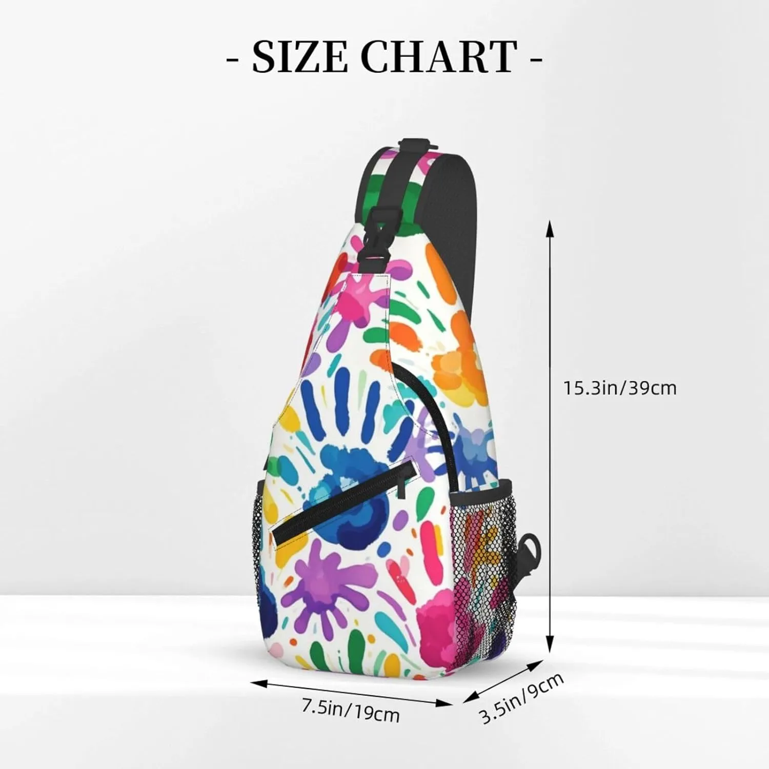 Gold Handprint Starry Sky Crossbody Bags Cross Chest Bag Adjustable Sling Backpack for Women Men