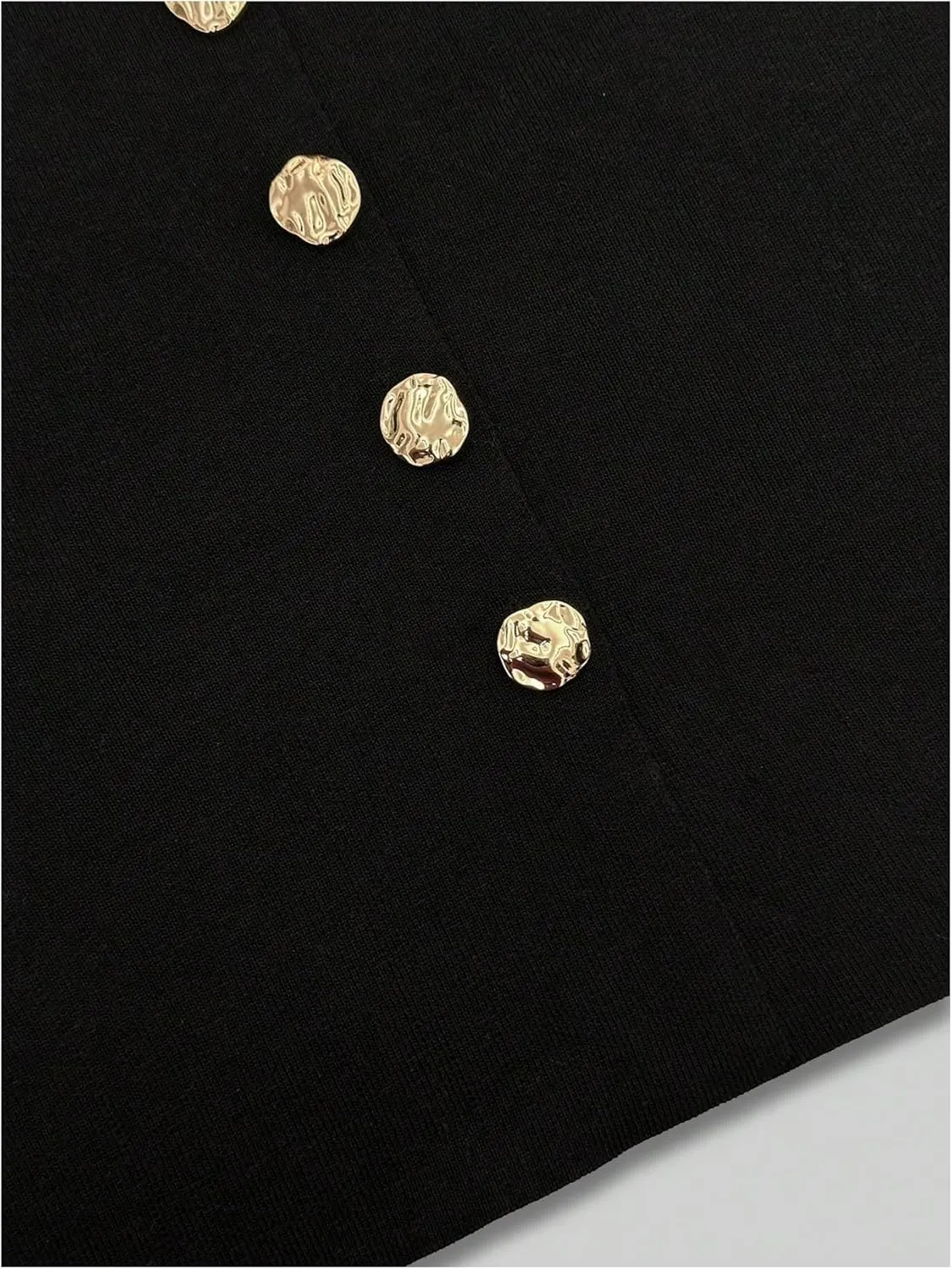 GORGLITTER Women's Sleeveless Metallic Knit Tops Fashion Vest Business Casual Cardigan Western Country Concert Outfits