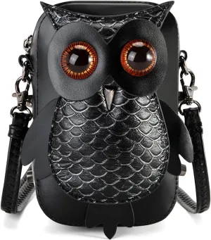 Gothic Owl Crossbody Bag Renaissance Accessories Shoulder Bag Steampunk Belt Pouch Women Cute Cell Phone Novelty Purse