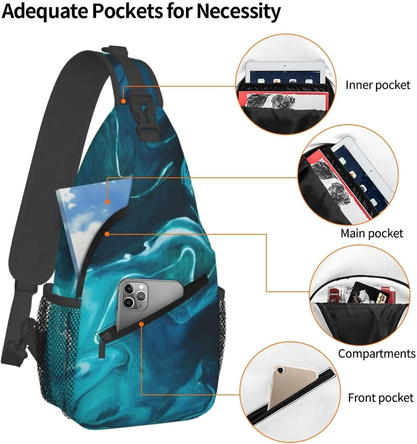 Gravity Ii Chest Sling Bag Crossbody Shoulder Backpack Bag Gym Cycling Travel Hiking Daypack Cross Bag