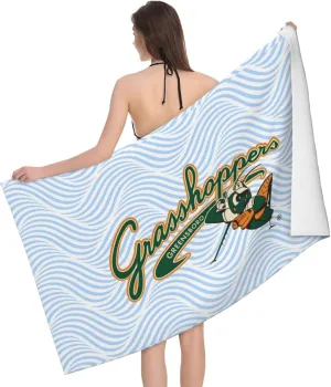 Greensboro Grasshoppers Beach Towel, Oversized Pool Towel, Quick Dry Microfiber Beach Towel for Men and Women