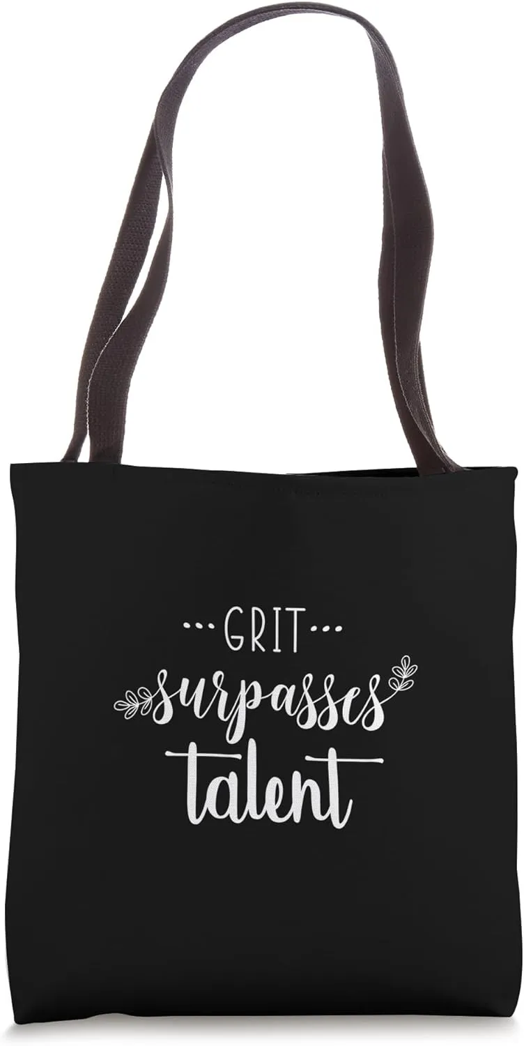 Grit Surpasses Talent - Gym, Hustle, Success, Motivational Tote Bag