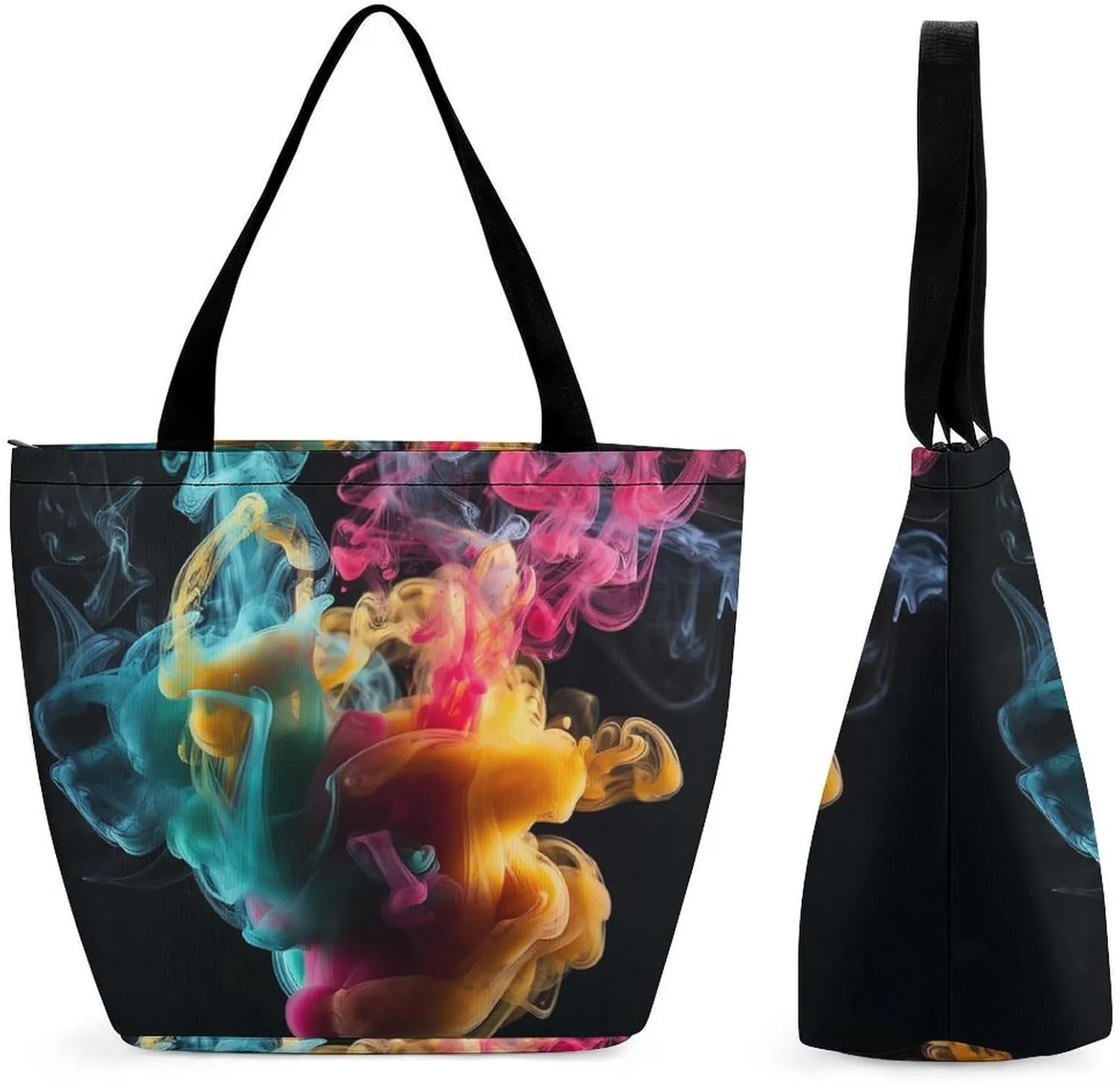 Grocery Bag Reusable Tote Bag Foldable I Love Penguins Shopping Bag Handbag Washable Shoulder Bag for Travel