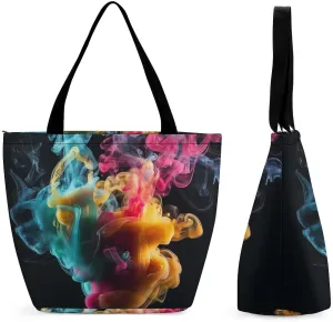 Grocery Bag Reusable Tote Bag Foldable I Love Penguins Shopping Bag Handbag Washable Shoulder Bag for Travel