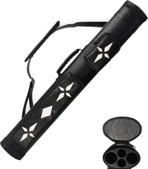 GSE Games & Sports Expert 2x2 Deluxe Hard Billiard Pool Cue Stick Carrying Case, Billiard Cue Case, Billiards Accessories (Several Colors Available)
