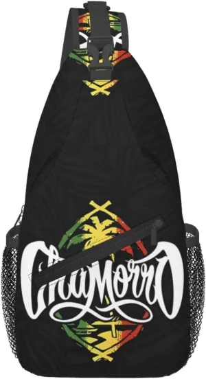 Guam Chamorro Pride Flag Chest Sling Bag Crossbody Shoulder Backpack Bag Gym Cycling Travel Hiking Daypack Cross Bag