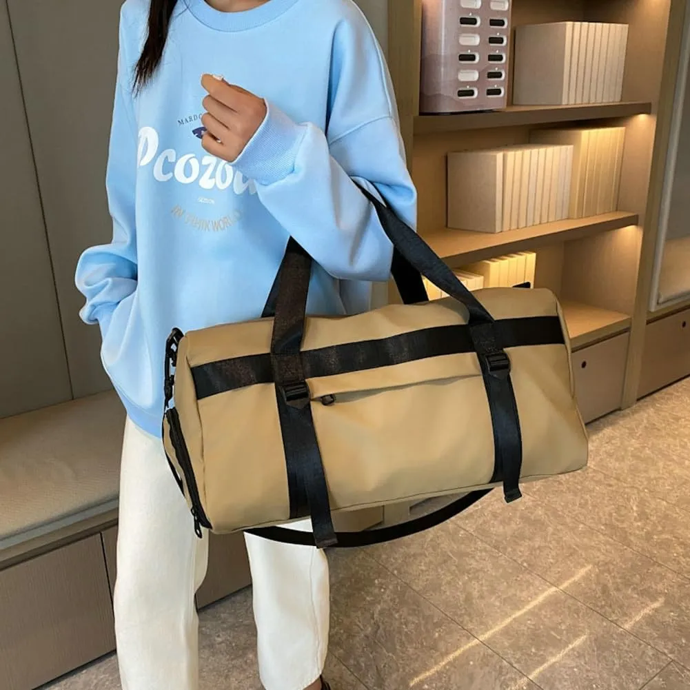 Gym Bag for Women Men with Shoe Compartment Waterproof Travel Duffel Weekender Carry on Beach Yoga Overnight Luggage