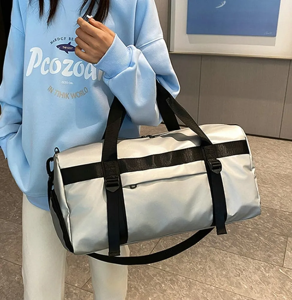 Gym Bag for Women Men with Shoe Compartment Waterproof Travel Duffel Weekender Carry on Beach Yoga Overnight Luggage