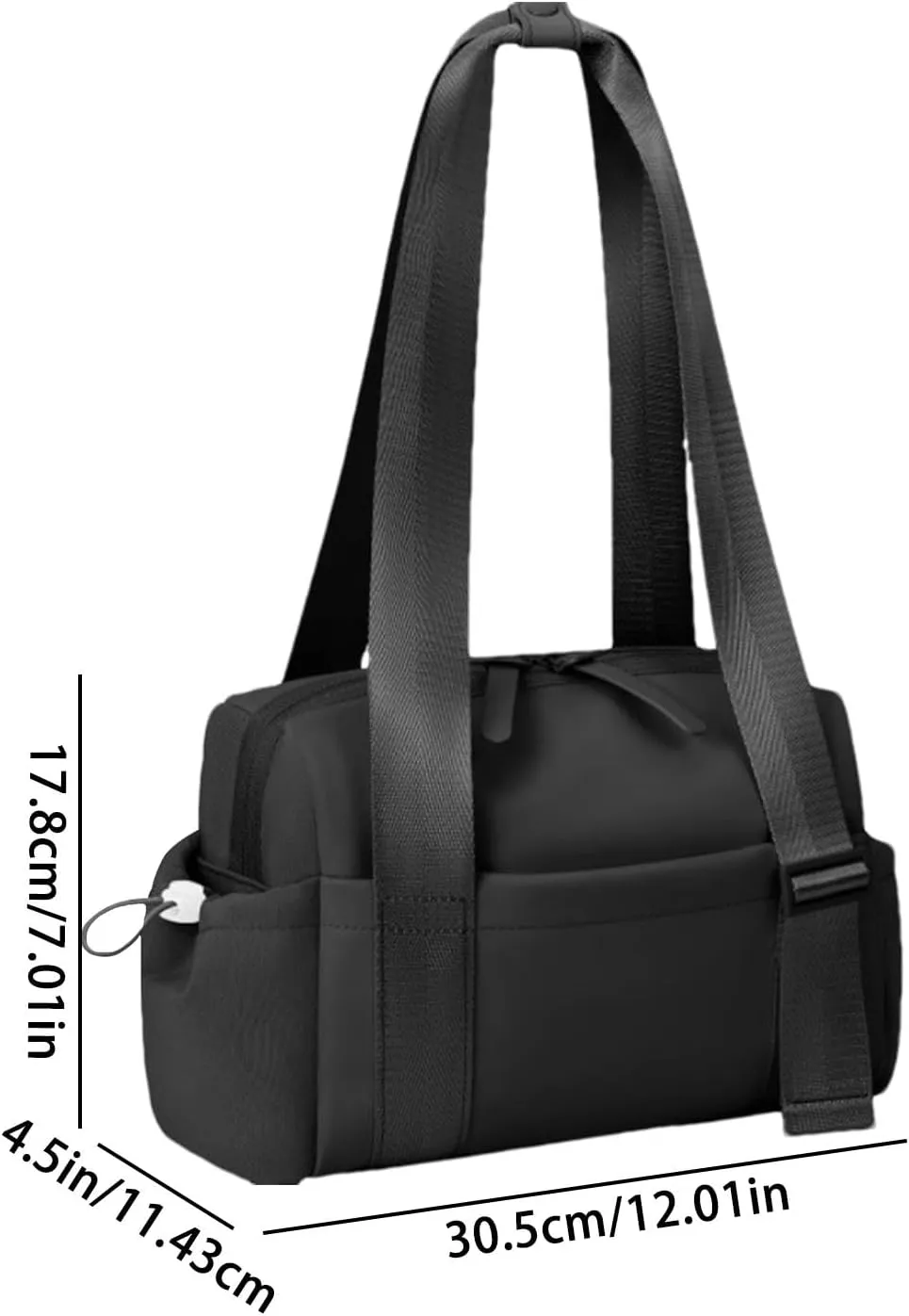 Gym Bag, Waterproof Multi-Pocket Compartment Gym Duffel Bag With Adjustable Strap, 4.5 * 7 * 12 In Dry& Wet Separation Design Sport Bag, Portable Small Gym Tote Bag For Women Men,Travel &Outdoor