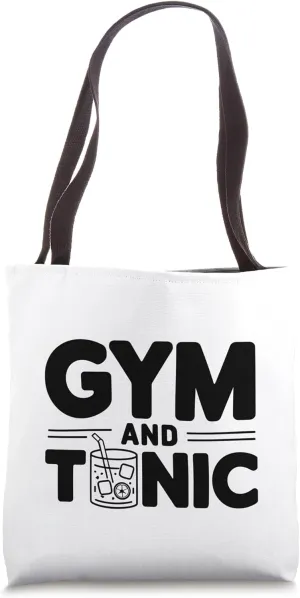 Gym Tonic Funny Workout Gym and Tonic Lover Design Tote Bag