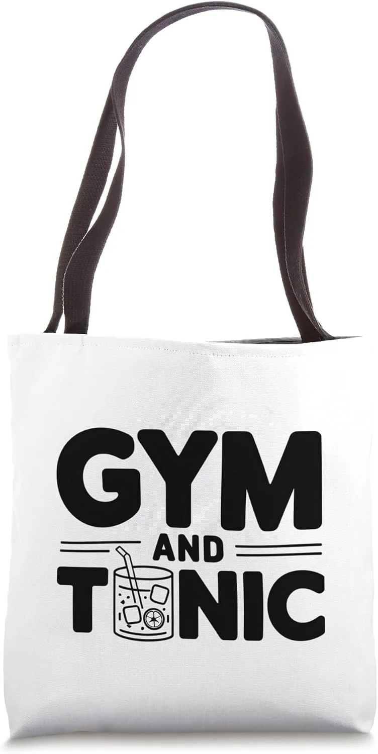 Gym Tonic Funny Workout Gym and Tonic Lover Design Tote Bag