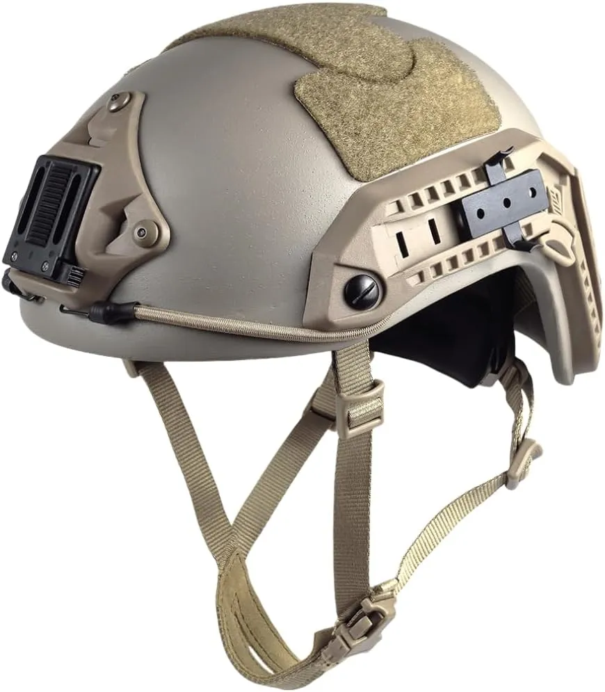 H World Shopping Adjustable Maritime 10 Level of Kevlar Fibre Protective Helmet Tan DE