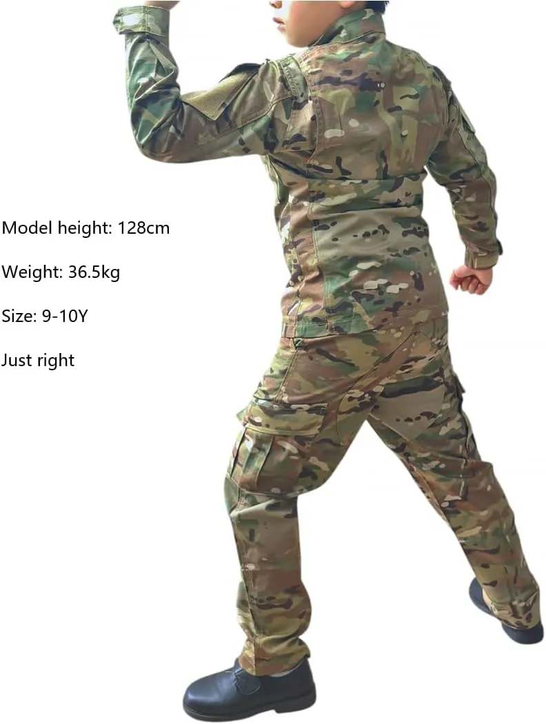 H World Shopping Tactical Airsoft Kids Clothing Children BDU Hunting Military Camouflage Combat Uniform Suit MC Camo