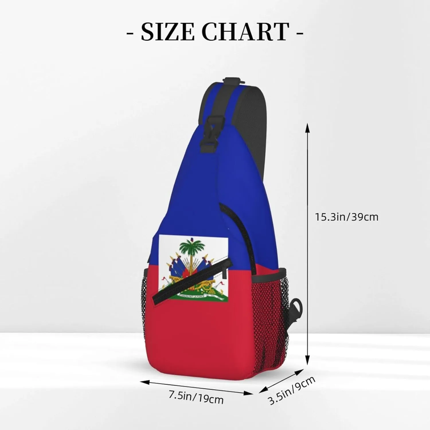 Haiti Shoulder Bag Haiti Flag Sling Backpack Daypack Casual Bag Haitian Backpack Bag for Outdoor