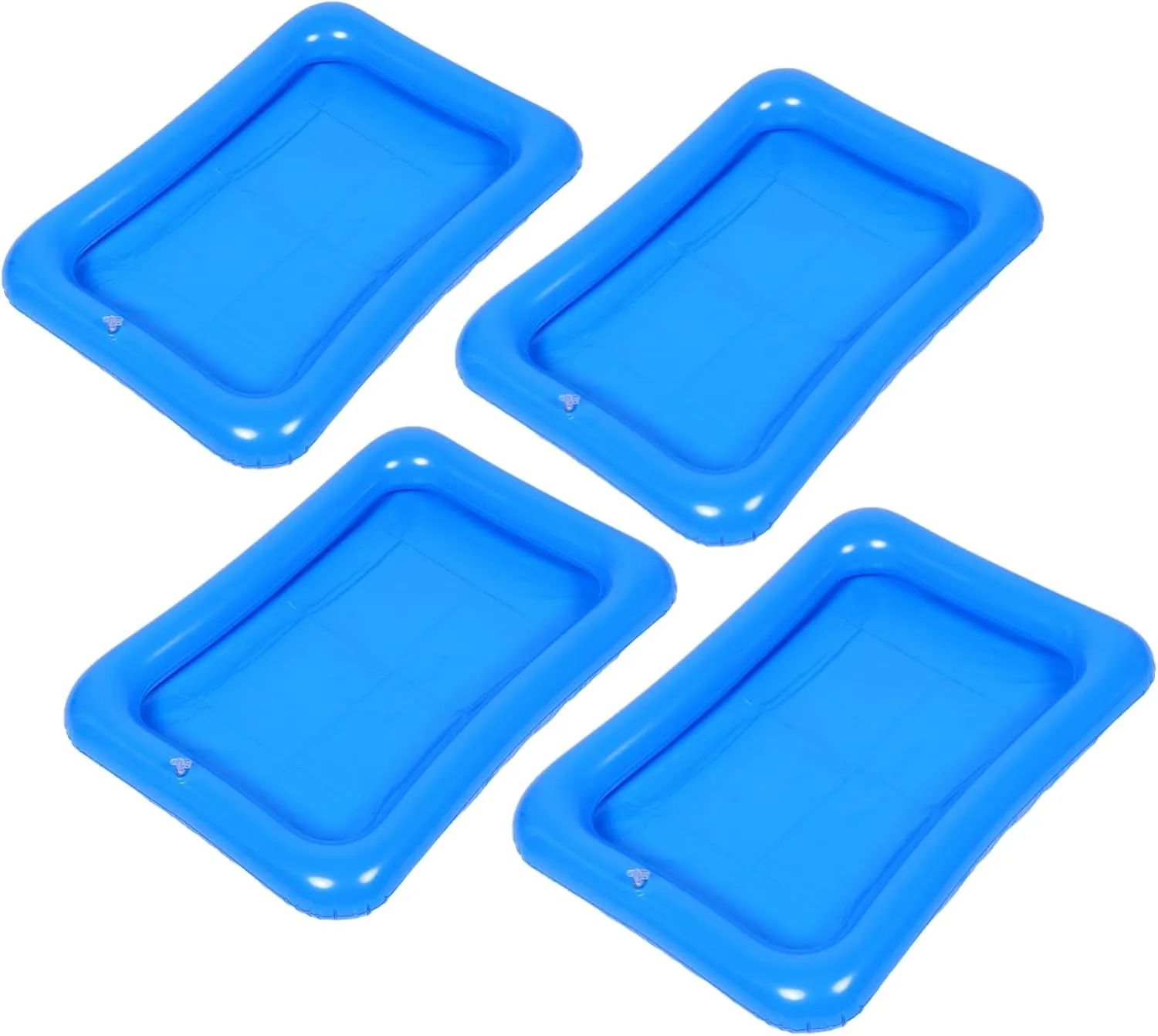 HANABASS 4pcs Inflatable Fishing Pool for Party Portable Drink Holder Tray for Pool Party Interactive Ocean Ball Game for Summer Outdoor Fun