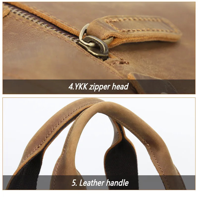 Handmade Classic Leather Laptop Briefcase for Professionals