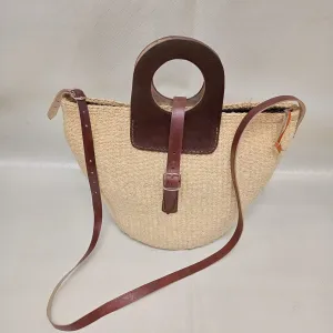 Handmade Woven Sisal Sling Bag - Boho Eco-Friendly Crossbody Bag | Sustainable Natural Fiber Purse | African Artisan Handcrafted Bag