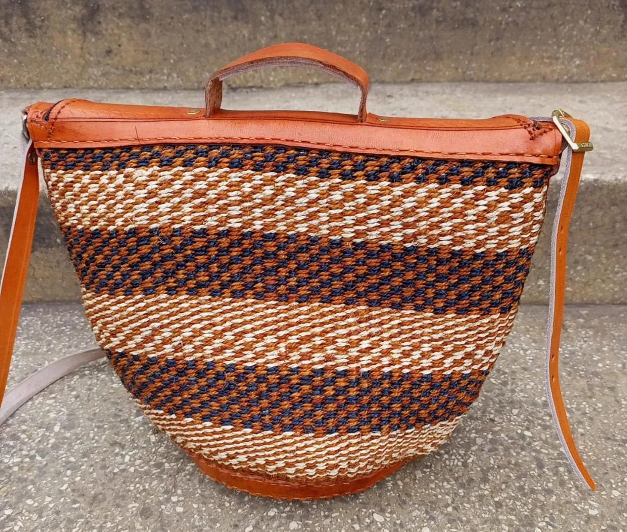Handmade Woven Sisal Sling Bag - Boho Eco-Friendly Crossbody Bag | Sustainable Natural Fiber Purse | African Artisan Handcrafted Bag