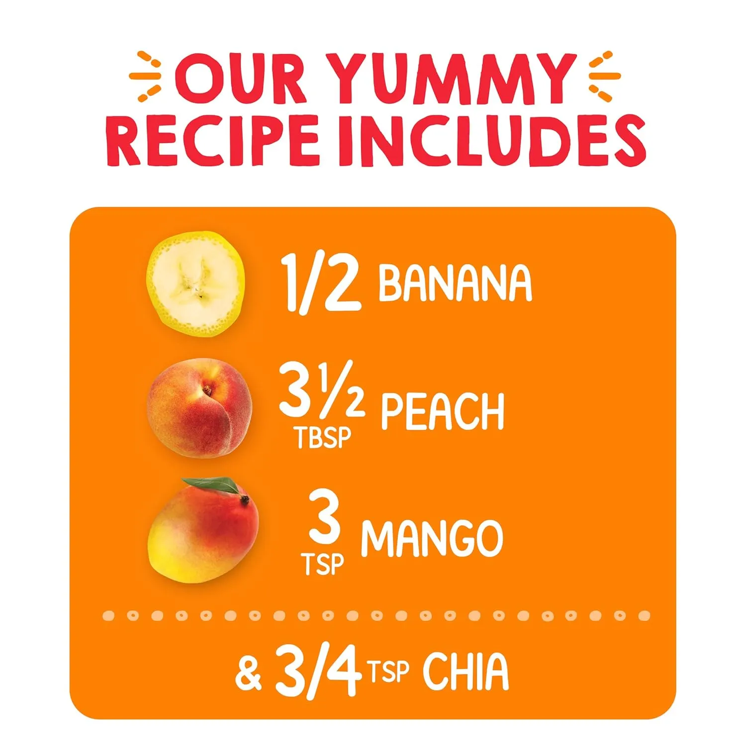 Happy Tot Organics Stage 4 Baby Food Pouches, Gluten Free, Vegan Snack, SuperFoods Fruit & Veggie Puree, Bananas, Peaches, Mangos & Chia, 4.22 Ounce (Pack of 16)