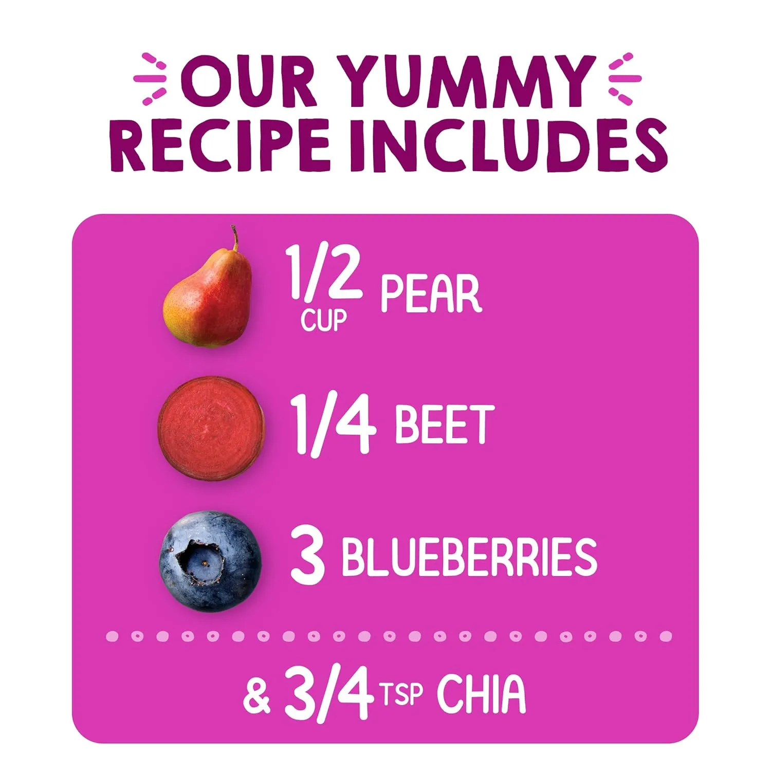 Happy Tot Organics Stage 4 Baby Food Pouches, Gluten Free, Vegan Snack, SuperFoods Fruit & Veggie Puree, Pears, Blueberries, Beets & Chia, 4.22 Ounce (Pack of 16)