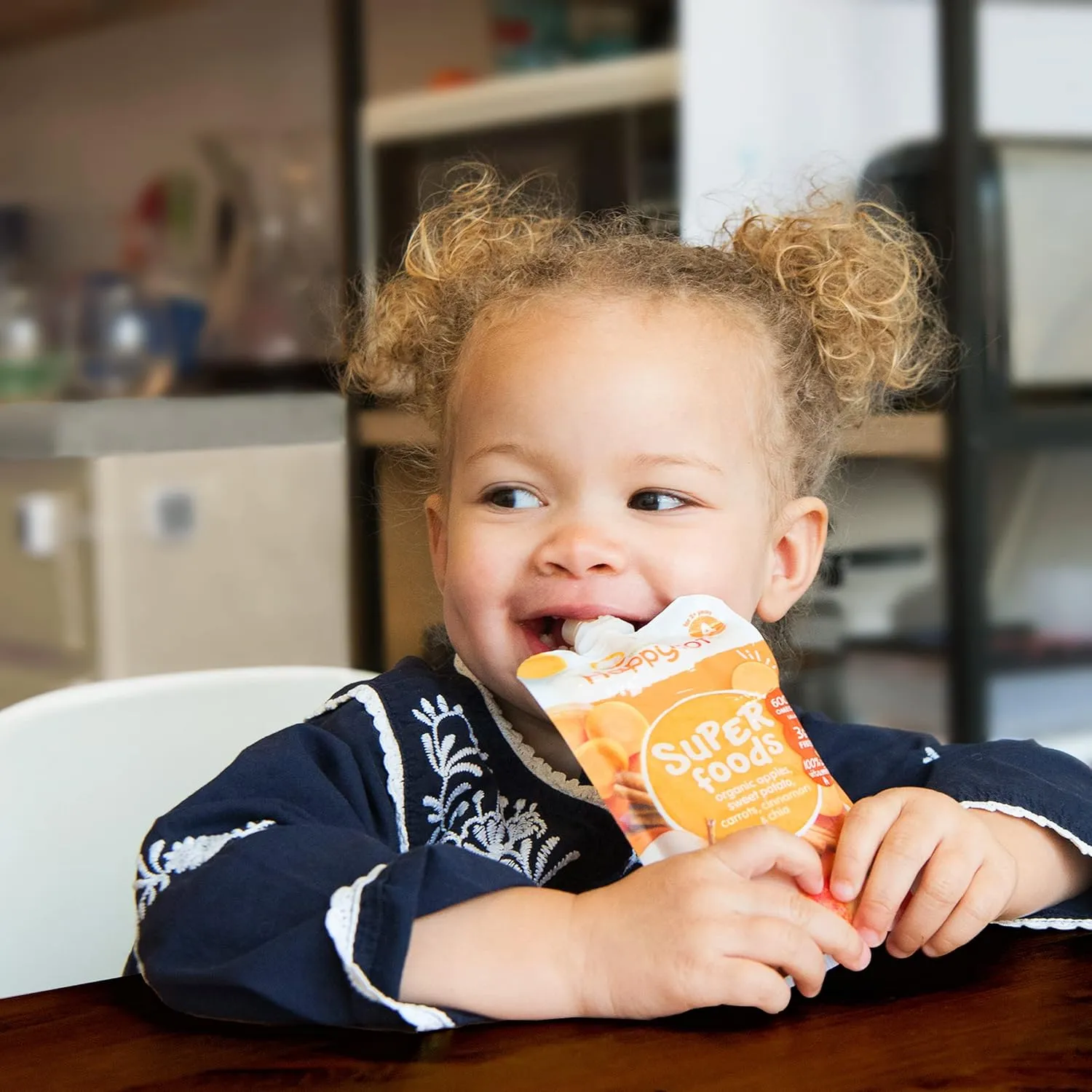 Happy Tot Organics Stage 4 Baby Food Pouches, Gluten Free, Vegan Snack, SuperFoods Fruit & Veggie Puree, Pears, Blueberries, Beets & Chia, 4.22 Ounce (Pack of 16)