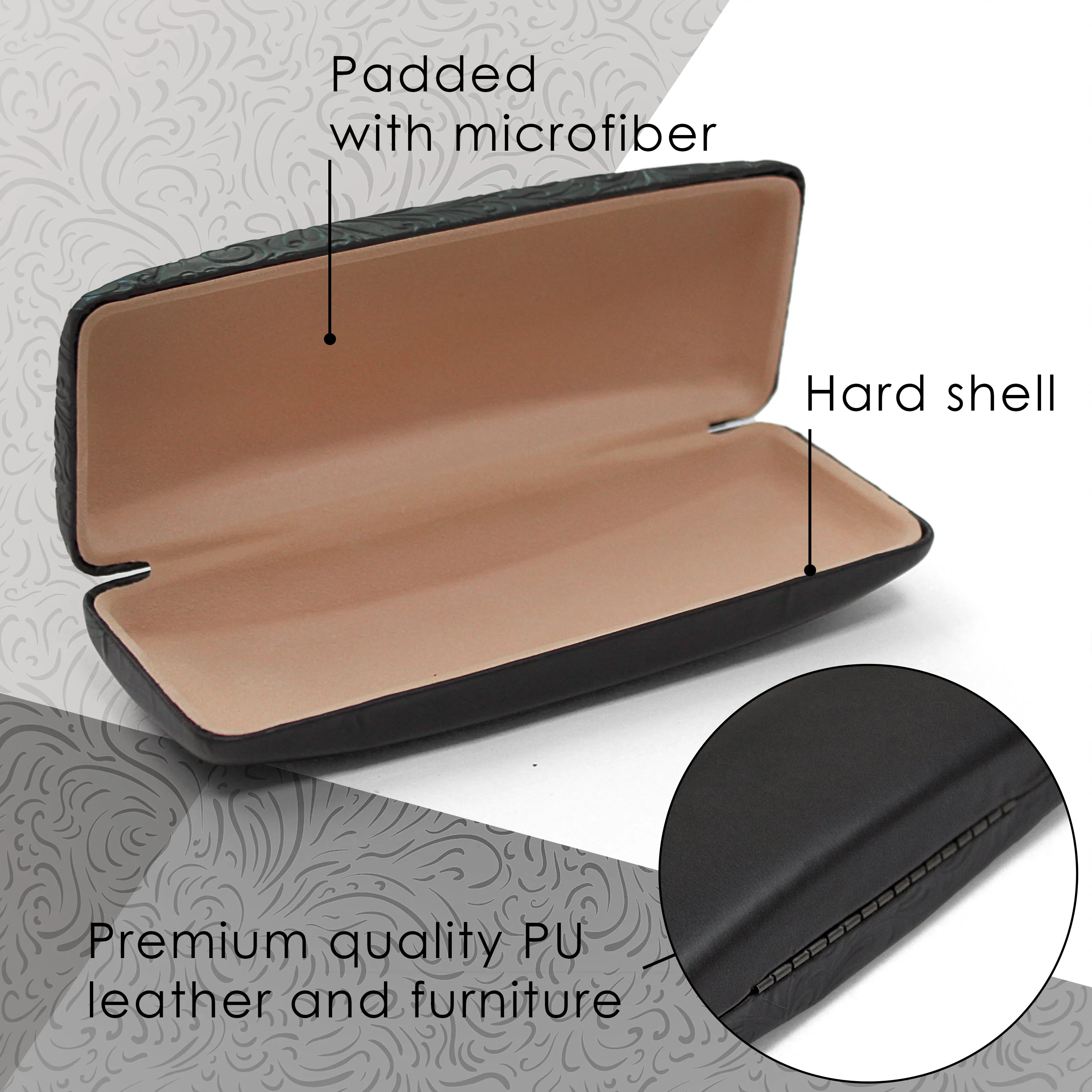 Hard Shell Designer Eyeglass Cases for Women - Unique Stylish Protection