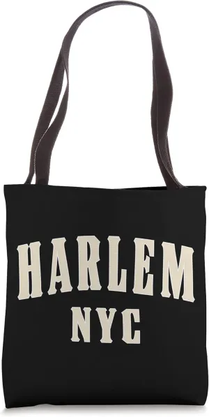Harlem NYC Gym Style Classic New York City Tan Print Tote Bag