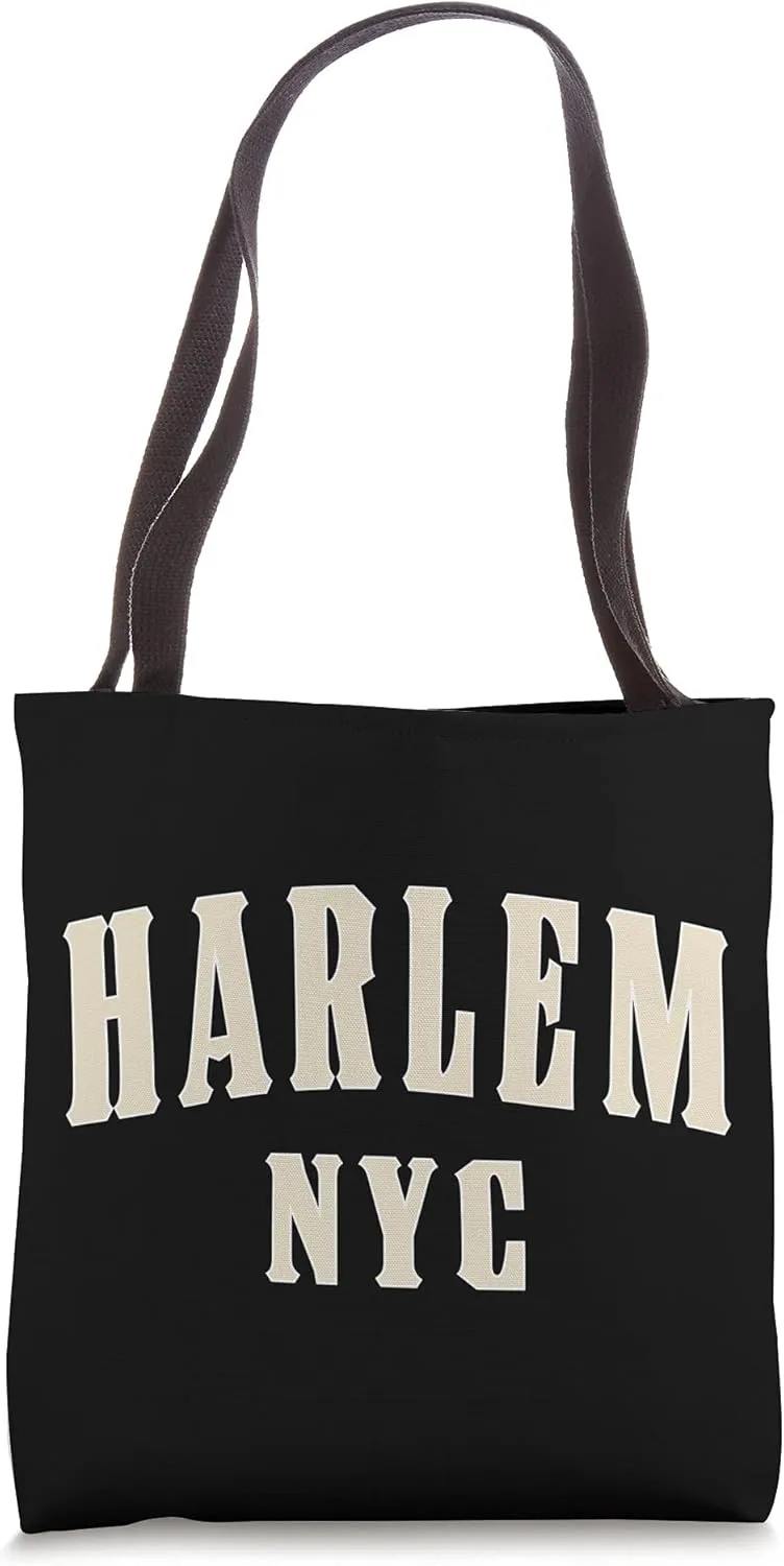 Harlem NYC Gym Style Classic New York City Tan Print Tote Bag