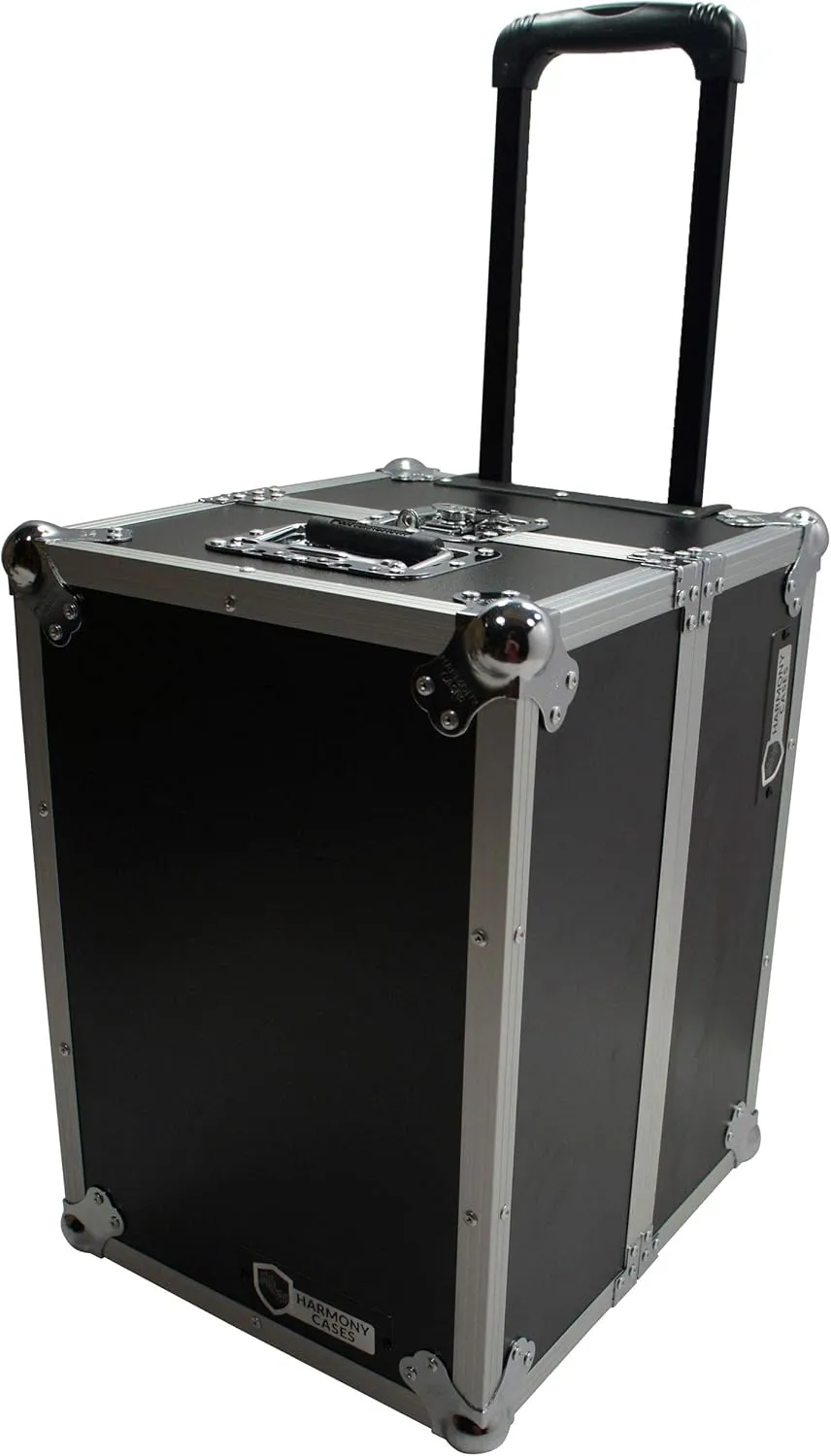 Harmony Audio Case HCLPHWE Rolling Flight Case Wheels & Handle 100 LP Vinyl Records