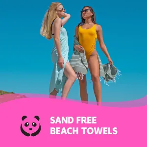 HAVLULAND Turkish Beach Towel Oversized -100% Cotton 72"x40" - Lightweight - Absorbent and Quick Dry, Bath Towels, Sand Free, Beach Blanket, Turkish Towels for Adults, Pool Accessories, Bulk Set of 6