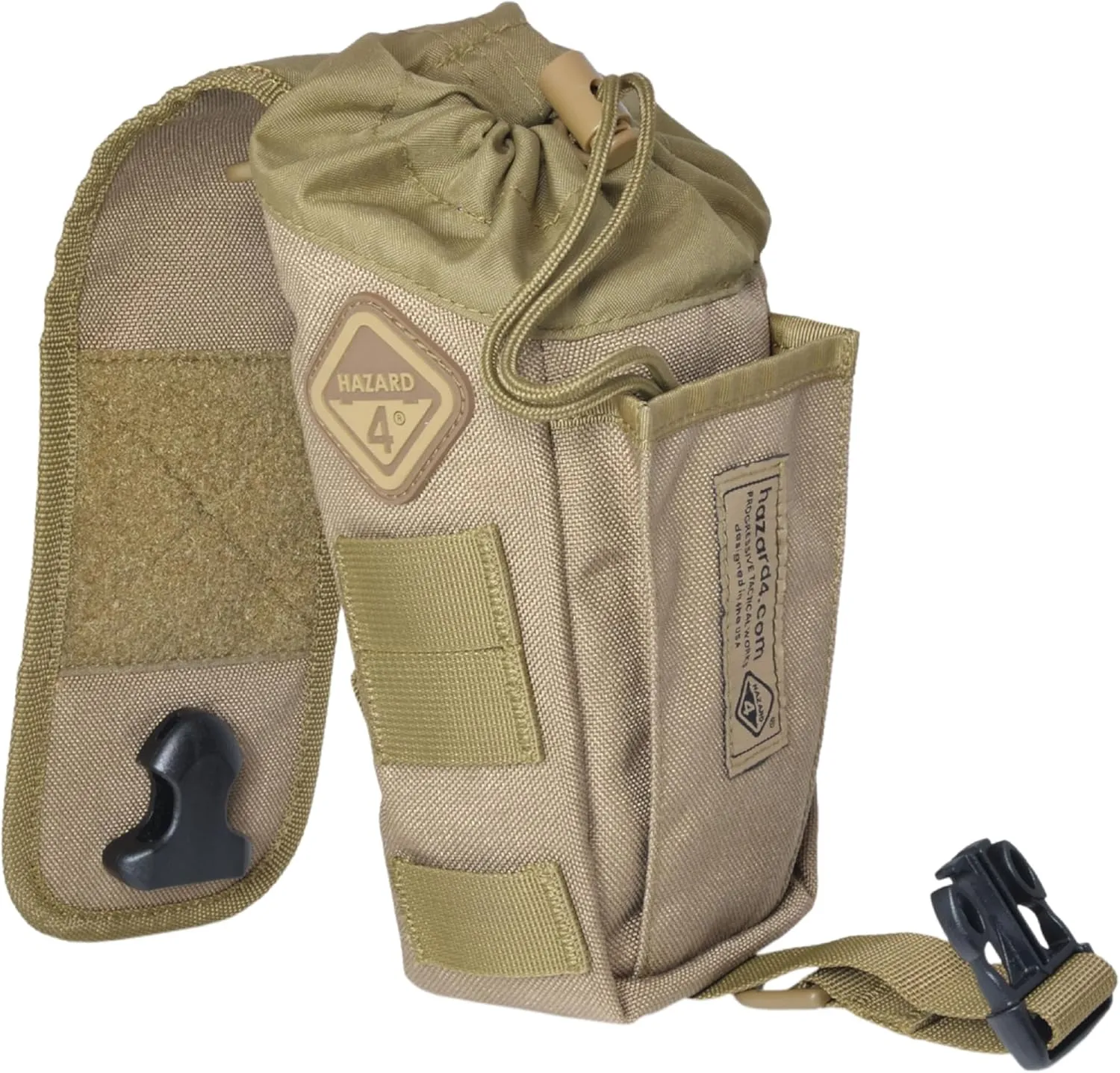 Hazard 4 Flip Bottle/Magazine Draw String Pouch with Molle - Coyote