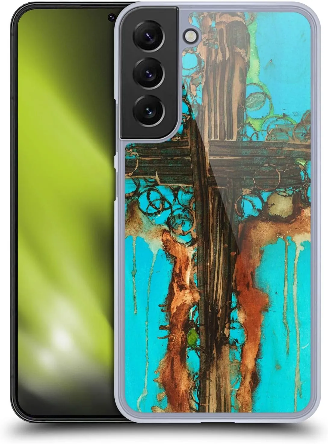 Head Case Designs Officially Licensed Michel Keck Cross 2 Religious Abstract Hard Back Case Compatible with Samsung Galaxy S22  5G