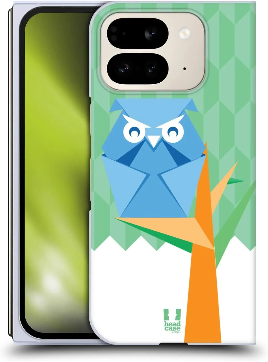 Head Case Designs Owl Origami Hard Back Case Compatible with Google Pixel 9 Pro Fold