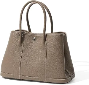 Head Layer Cowhide Garden Bag, Commuting High-Capacity Leather Tote Bag