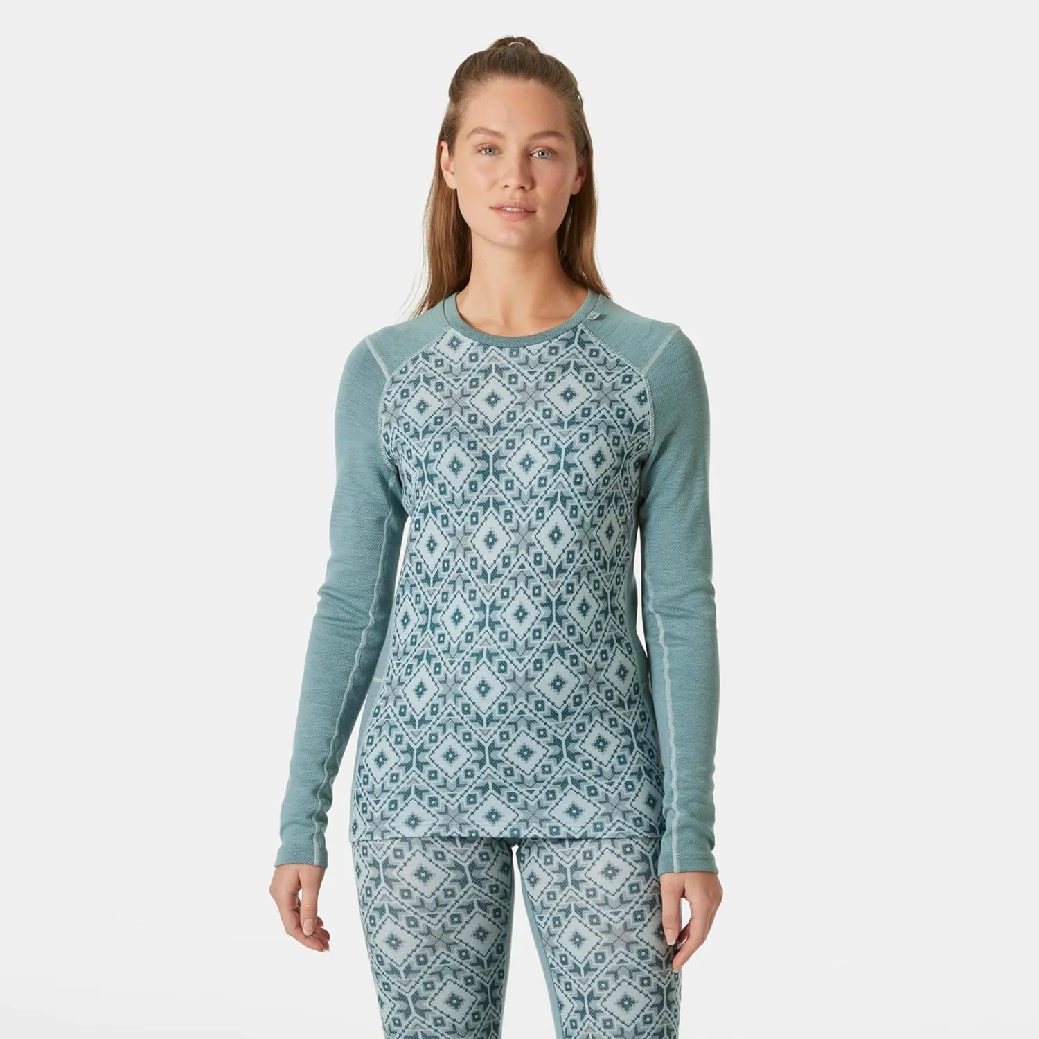 Helly-Hansen Women's LIFA Merino Midweight Graphic Long-Sleeve Crew Base Layer