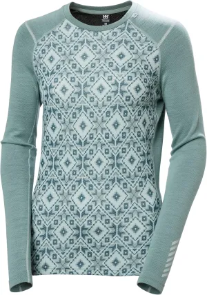 Helly-Hansen Women's LIFA Merino Midweight Graphic Long-Sleeve Crew Base Layer
