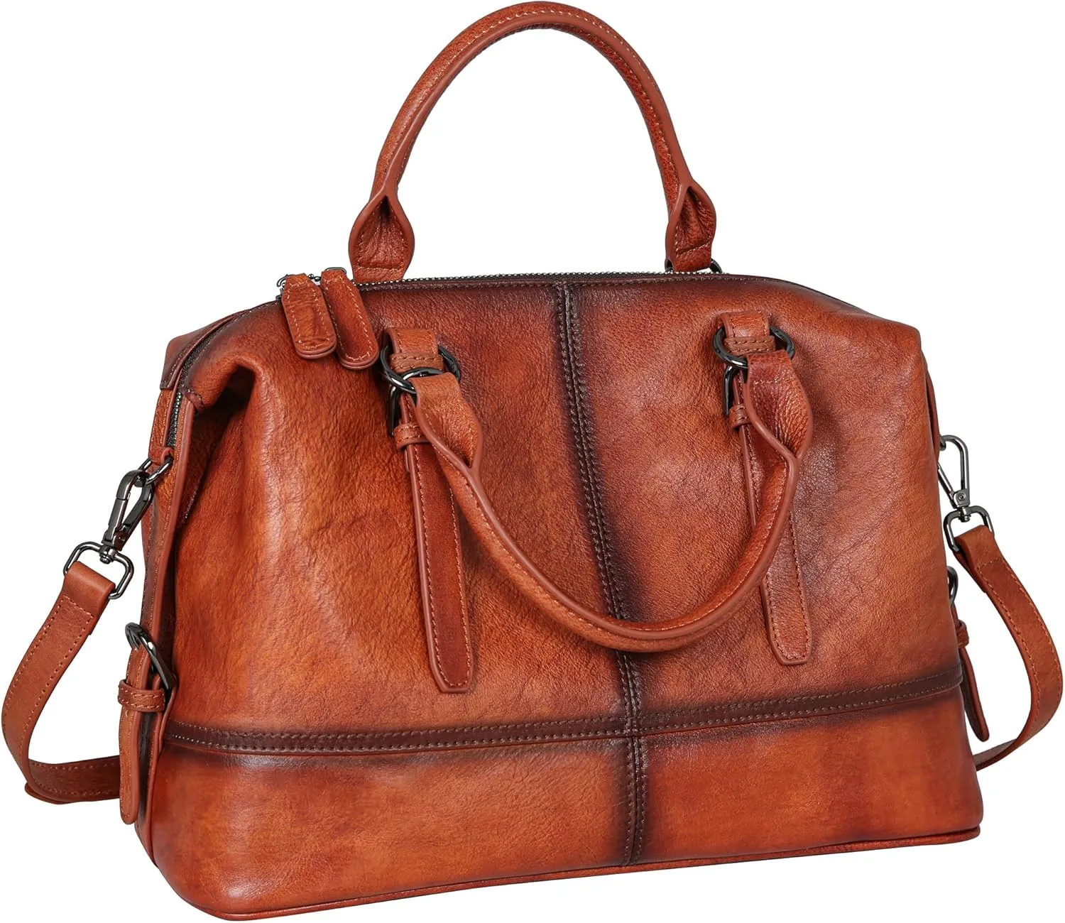 HESHE Women's Designer Leather Purses Tote Bag for Work Top Handle Handbag Shoulder Bag Large Capacity Cross Body Bag