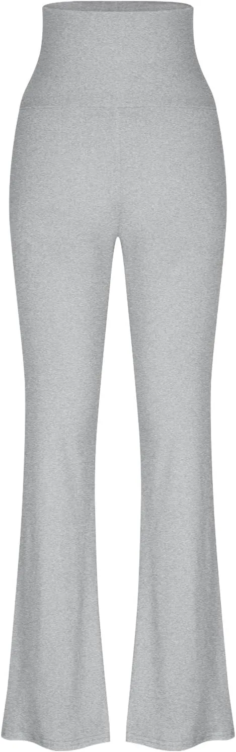 HGps8w Flare Leggings for Women Soft High Waisted Bell Bottom Casual Bootcut Gym Workout Yoga Pants