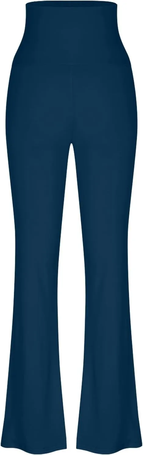 HGps8w Flare Leggings for Women Soft High Waisted Bell Bottom Casual Bootcut Gym Workout Yoga Pants