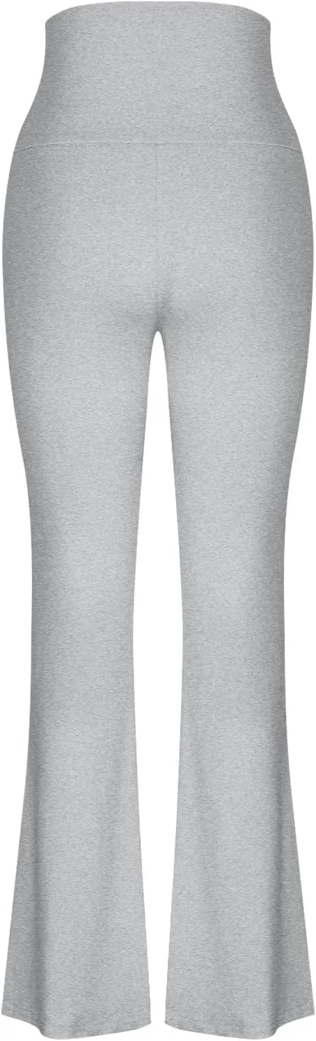 HGps8w Flare Leggings for Women Soft High Waisted Bell Bottom Casual Bootcut Gym Workout Yoga Pants