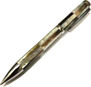 HHA Handmade mother of pearl ballpen from Vietnam- ideal gift for man/woman at work (grey/white)