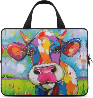 Highland Cow Grassland Laptop Bag Laptop Case Computer Messenger Bag with Adjustable Shoulder Strap