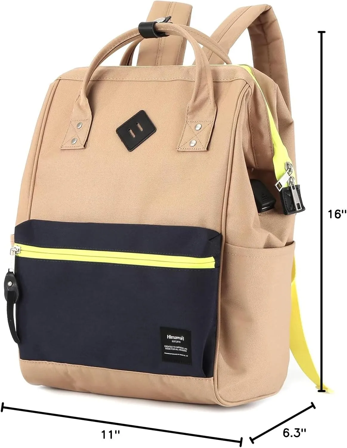 Himawari Laptop Backpack for Women & Men - Travel Backpack With USB Charging Port, Water Resistant, College & Business Bag