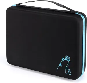 Hipiwe 108 Essential Oils Carrying Case Holds 5ml, 10ml, 15ml Bottles Hard Shell Exterior EVA Essential Oils Storage Organzier Bag with Foam Insert and Carrying Handle