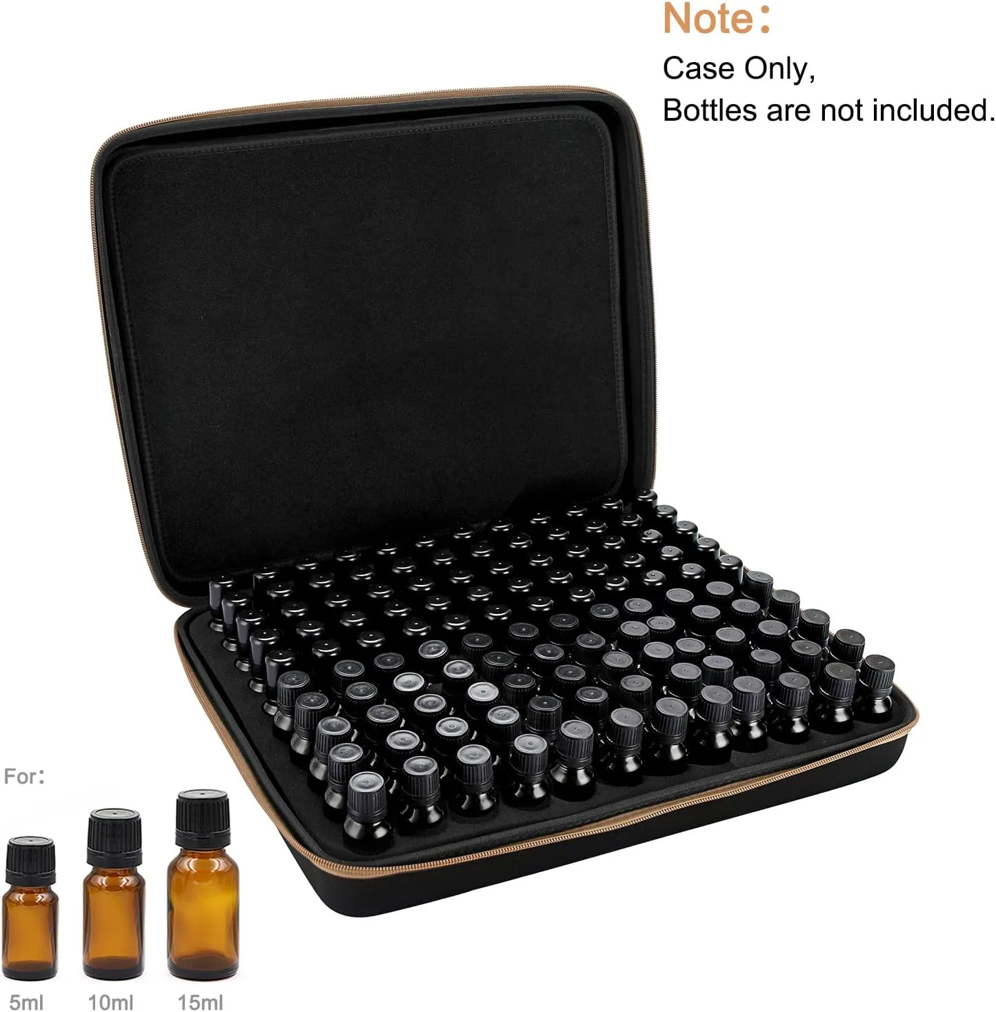 Hipiwe 120 Bottle EVA Essential Oil Storage Carrying Case Hard Shell Exterior Essential Oils Organizer Holder Traveling Bag with Foam Insert, Holds 5ml 10ml 15ml Essential Oils