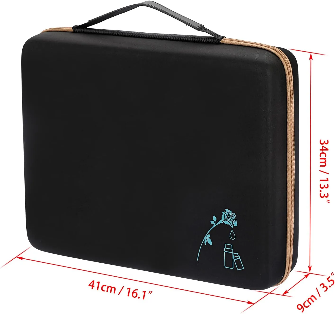 Hipiwe 120 Bottle EVA Essential Oil Storage Carrying Case Hard Shell Exterior Essential Oils Organizer Holder Traveling Bag with Foam Insert, Holds 5ml 10ml 15ml Essential Oils