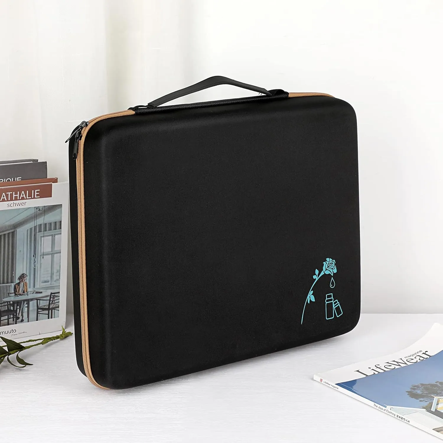 Hipiwe 120 Bottle EVA Essential Oil Storage Carrying Case Hard Shell Exterior Essential Oils Organizer Holder Traveling Bag with Foam Insert, Holds 5ml 10ml 15ml Essential Oils