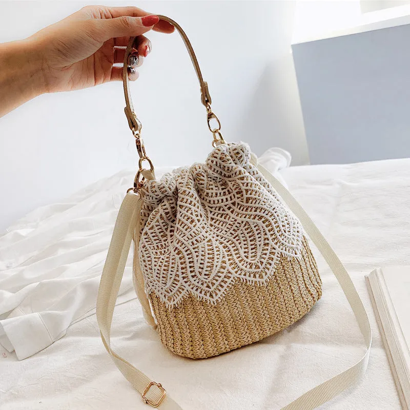 Holiday Fairy Rattan Beach Portable Female Bags