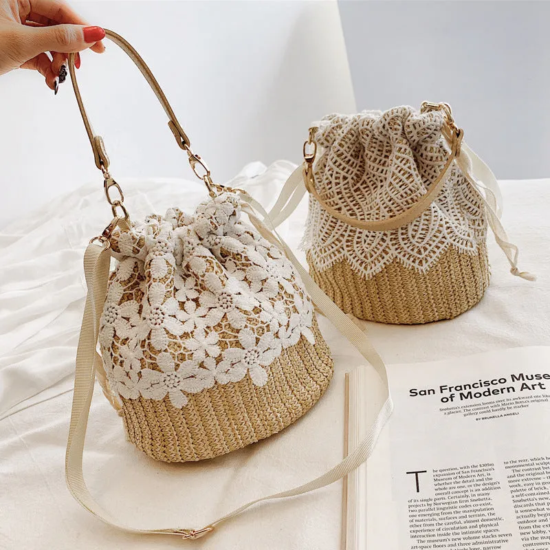 Holiday Fairy Rattan Beach Portable Female Bags