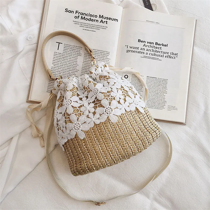 Holiday Fairy Rattan Beach Portable Female Bags